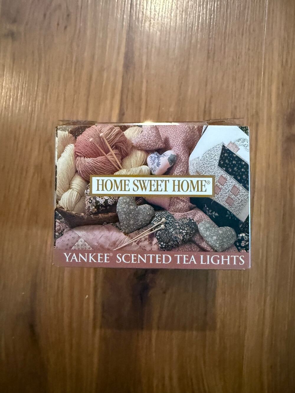 Vintage Yankee Candle Home Sweet Home Scented Tea Lights Box of 12 Retro 4-6 Hr